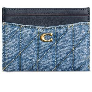 Coach quilted denim card case